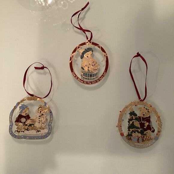 Set of 3 Danbury Mint “The Boyd’s Collection” Christmas Ornaments Preloved - Picture 2 of 3